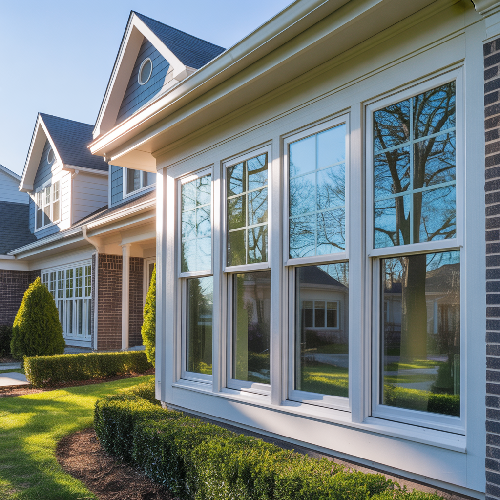 Energy-efficient window installation on a New Jersey home.