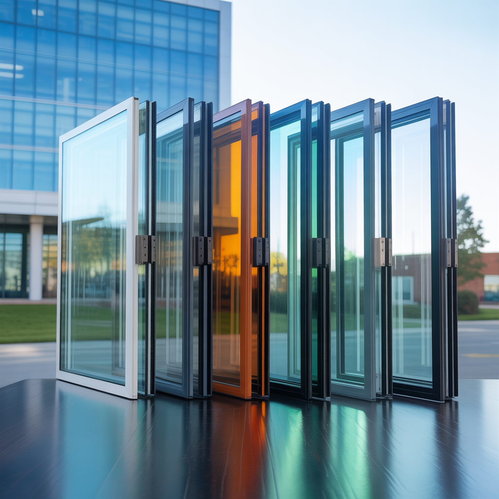 Various commercial glass types used in NJ office and retail buildings.