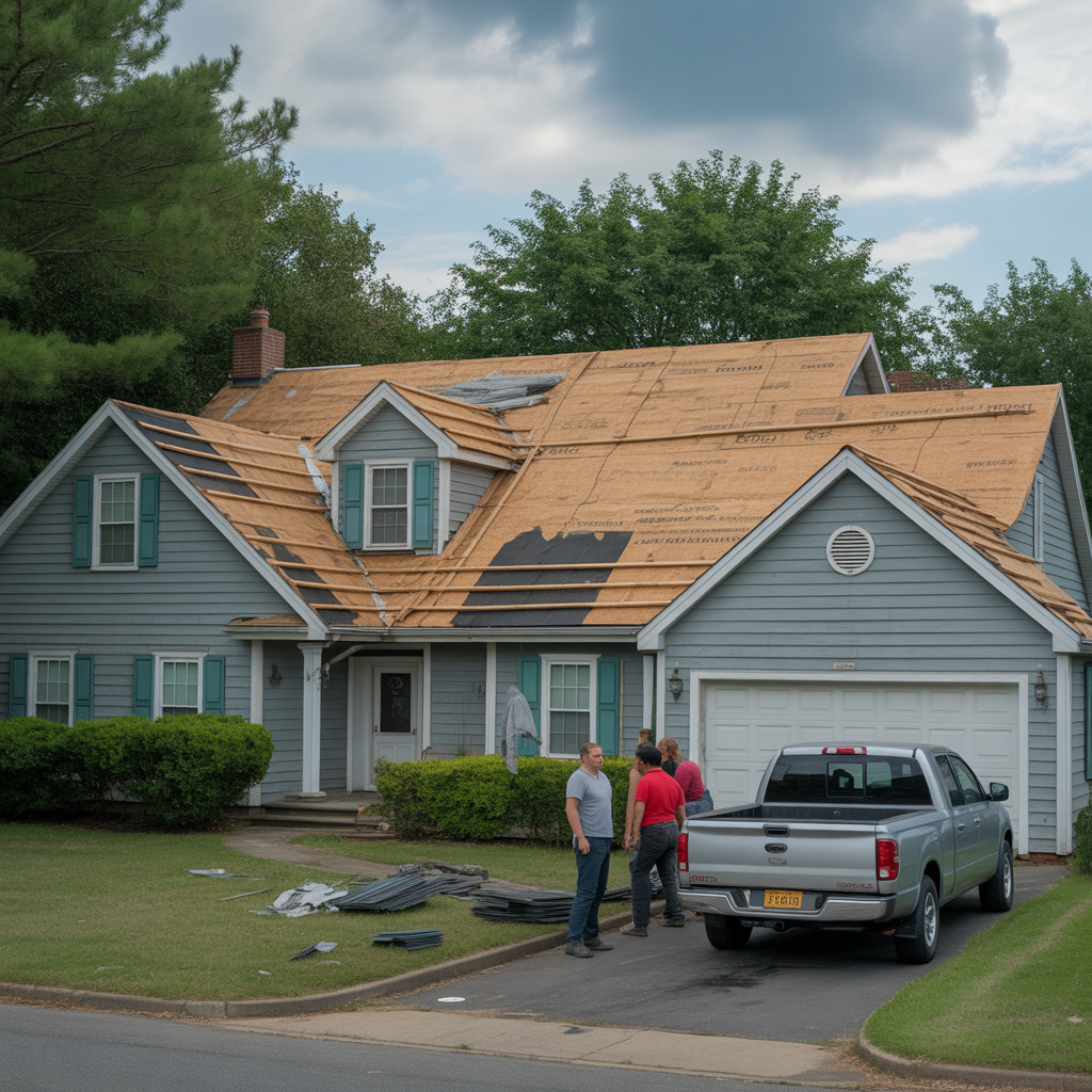 Poor roofing work on a Howell Township home with warning signs of an unprofessional contractor.