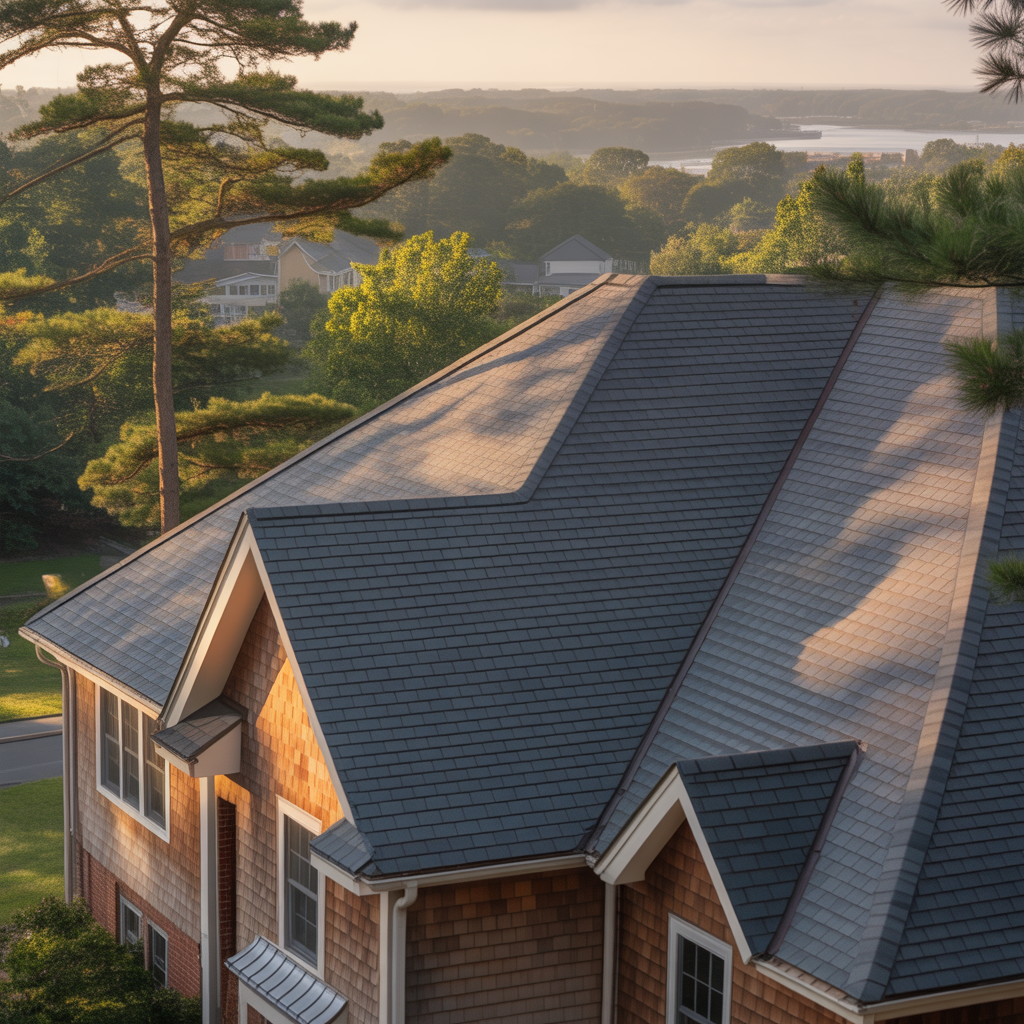 New shingle roof installed on a home in Wall Township NJ near Allaire State Park