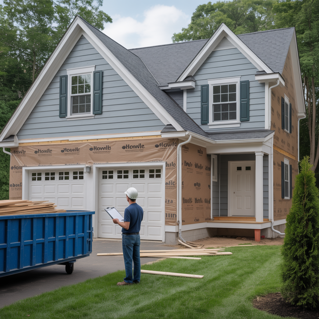 Homeowner reviewing expected new siding costs during a Howell Township, NJ project