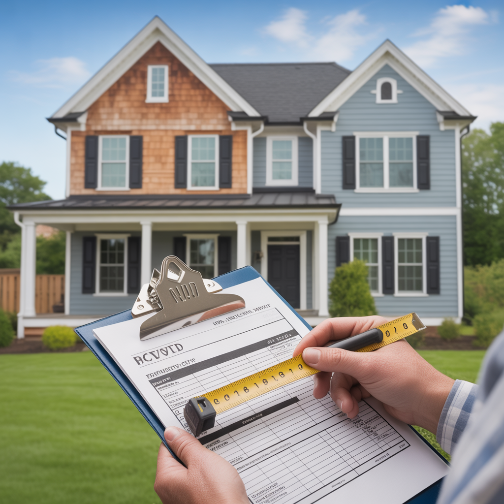 Siding cost estimate being reviewed at a Howell Township, NJ home.