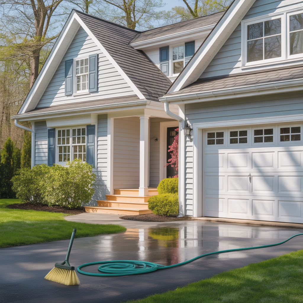 Low-maintenance siding on a Howell Township, NJ home after a simple wash.