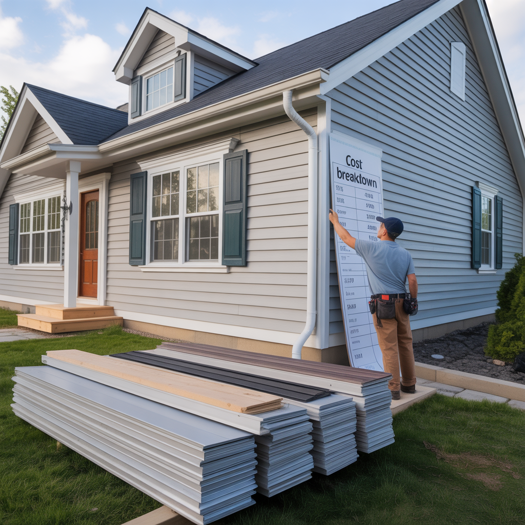 Vinyl siding estimate for a 1,500 sq. ft. home in Howell Township, NJ.